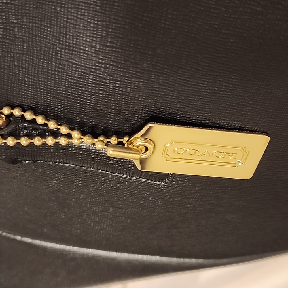 EUC Coach Saffiano Leather North South City Tote Bag- Black - Picture 5 of 14